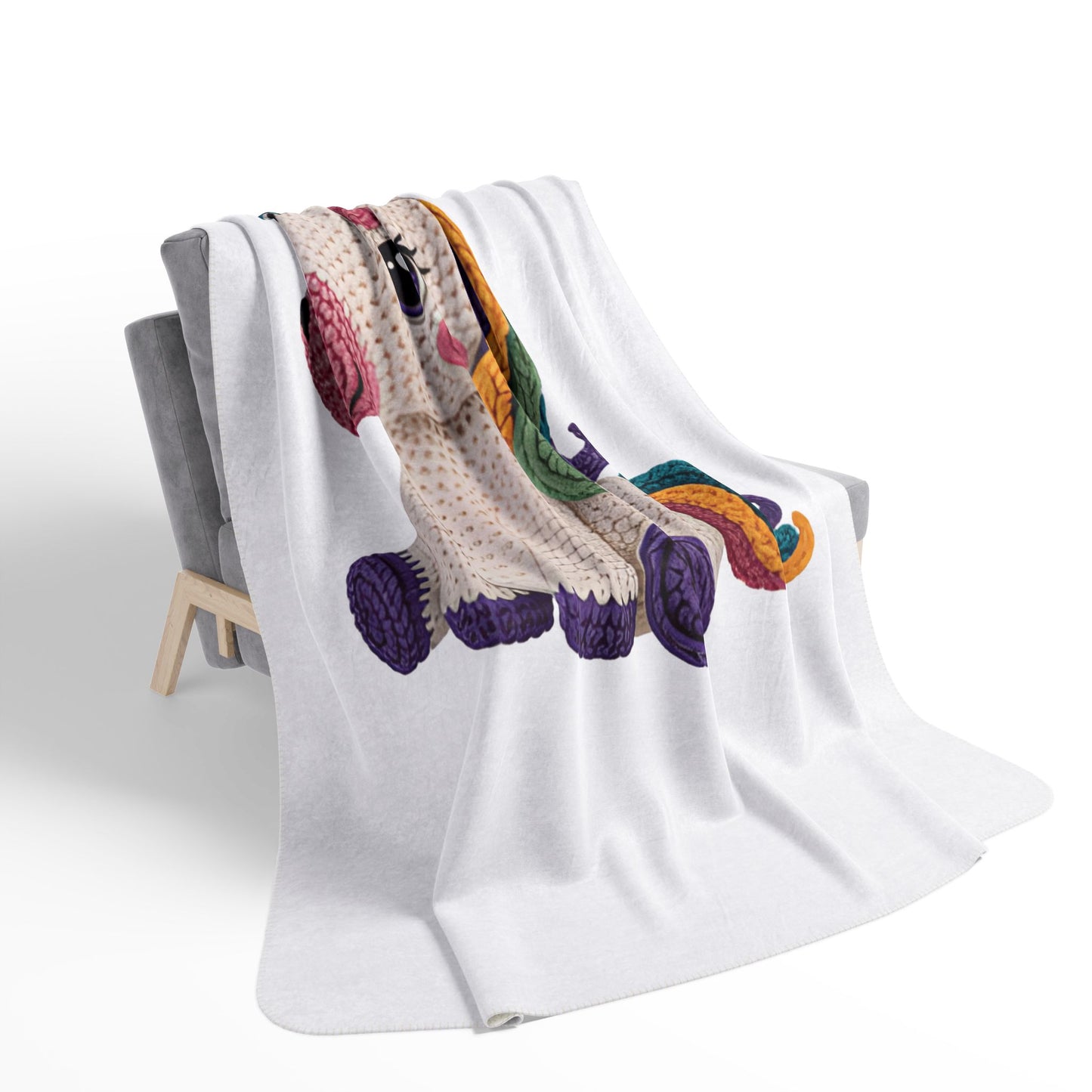 Unicorn Crochet Plush Fleece Sherpa Blanket