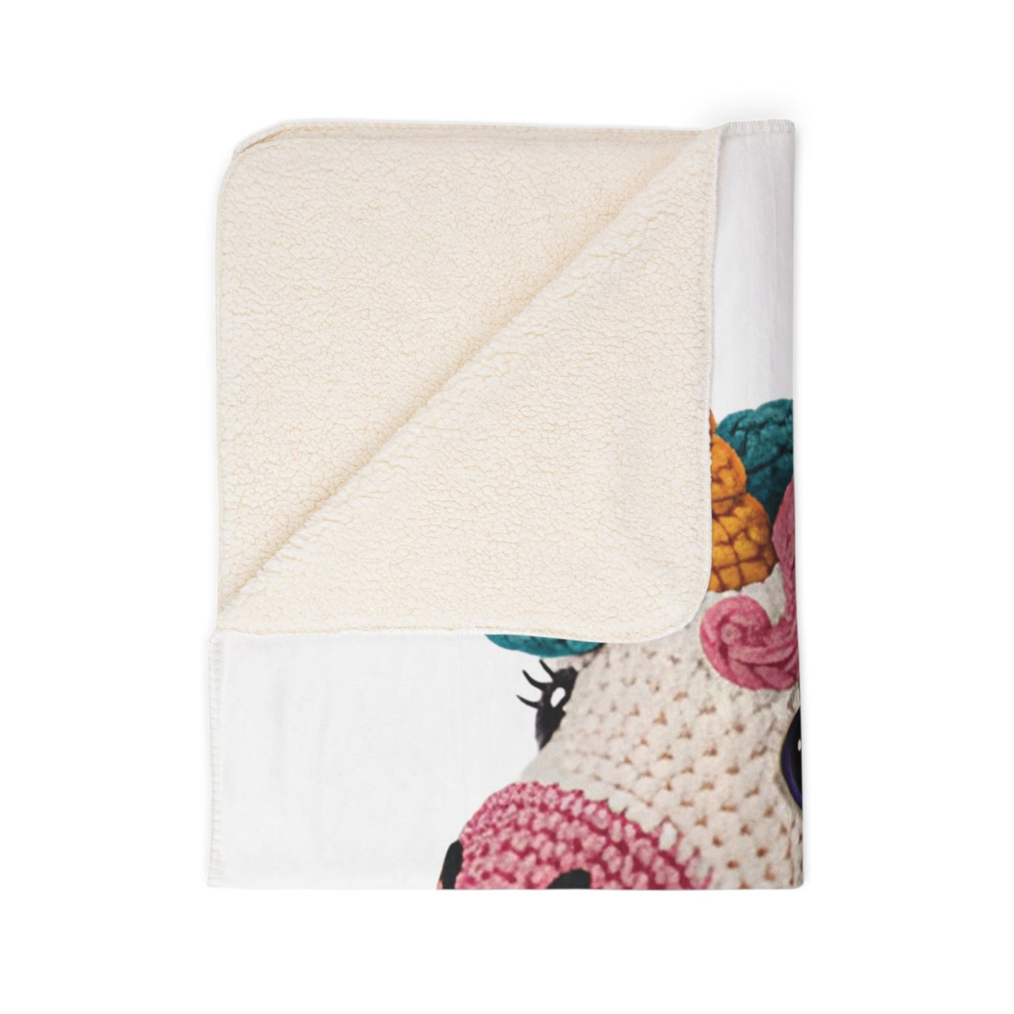 Unicorn Crochet Plush Fleece Sherpa Blanket